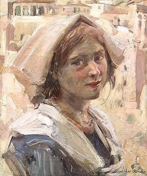 Alexander Ignatius Roche Italian Peasant Girl oil painting image